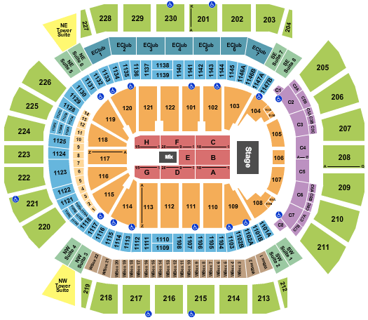 Desert Diamond Arena Rush Seating Chart